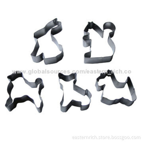 5pcs cookie cutter set, animal, SS 18/0